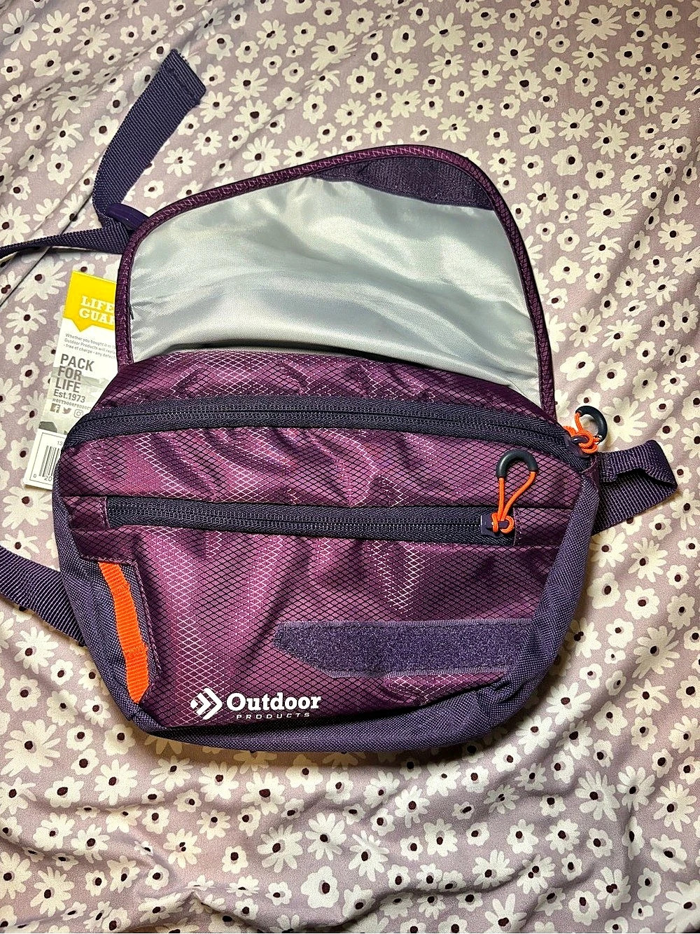 Outdoor Products Marilyn Waist Pack Crossbody Bag Purple & Orange NWT - Picture 2 of 4